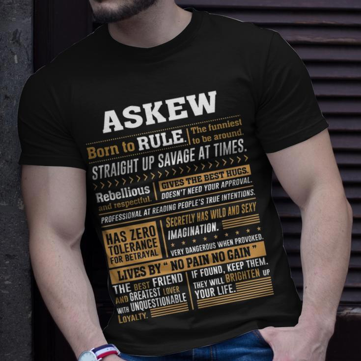 Askew Name Gift Askew Born To Rule V2 Unisex T-Shirt Gifts for Him