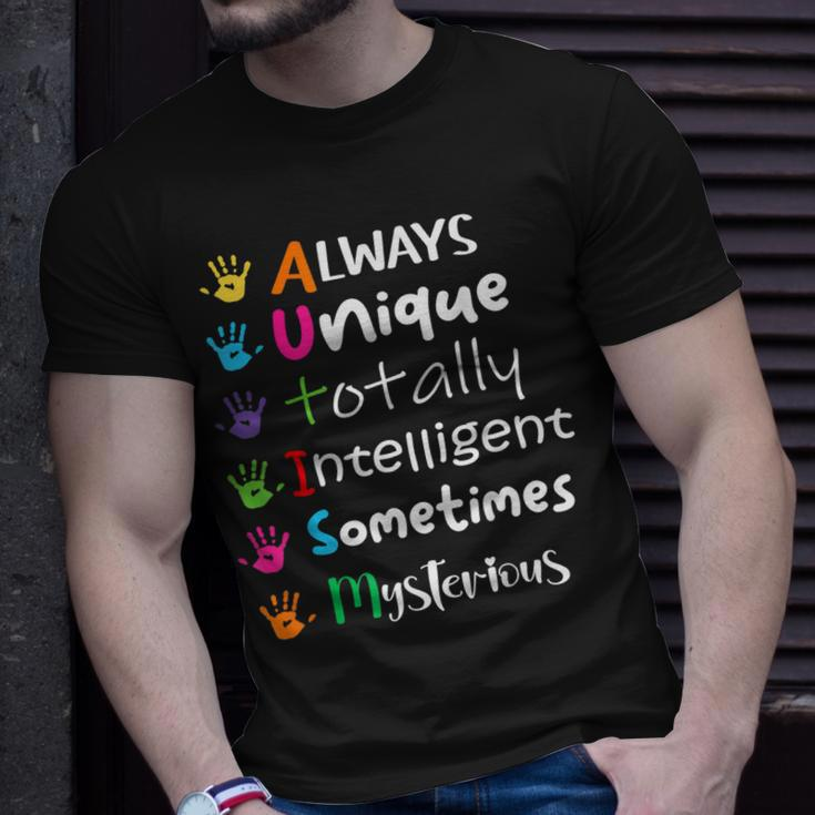 Autism Awareness Support Autism For Mom Dad Unisex T-Shirt Gifts for Him