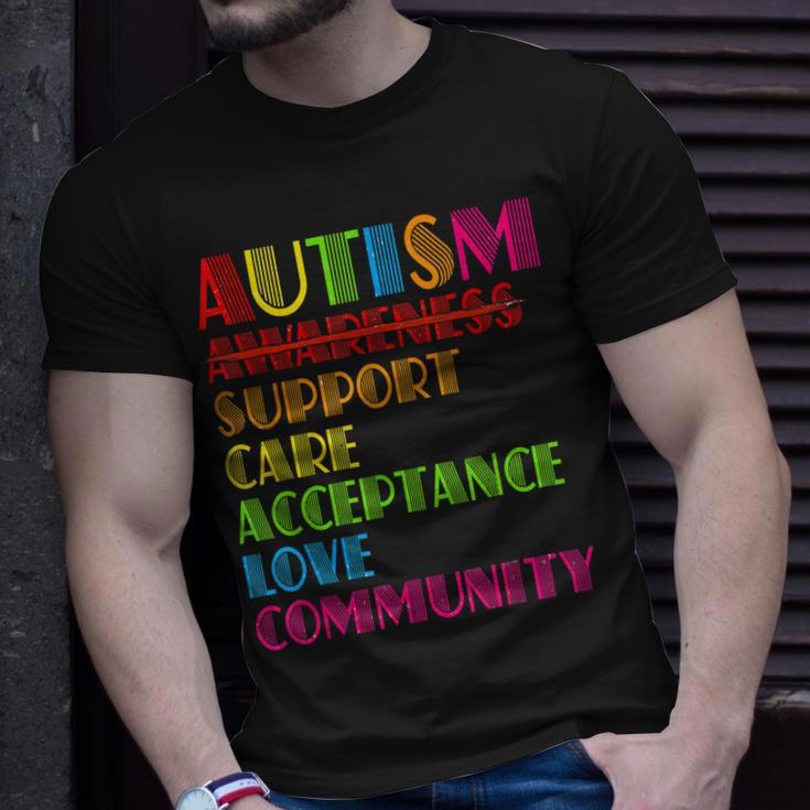 Autism Awareness Support Care Acceptance Ally Dad Mom Kids Unisex T-Shirt Gifts for Him