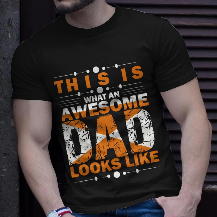 Awesome Dad Greatest Dad Fathers Day Greatest Dad Typography V2 Unisex T-Shirt Gifts for Him