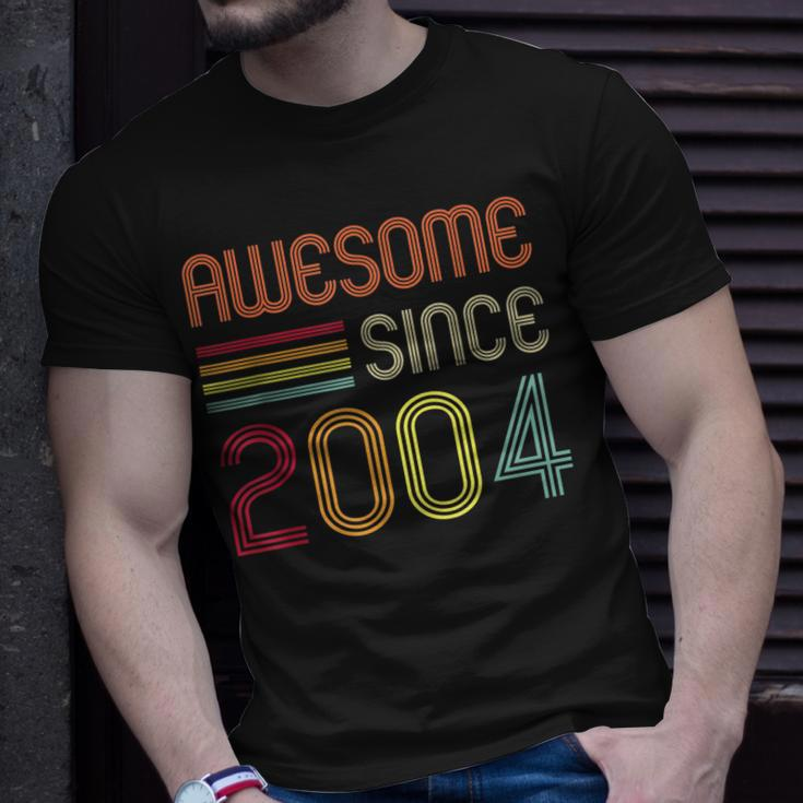 Awesome Since 2004 19Th Birthday Retro Unisex T-Shirt Gifts for Him