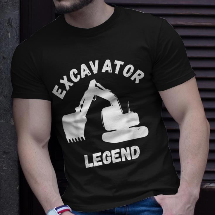 Bagger Legend Baustellenarbeiter Bagger Betreiber T-Shirt Geschenke für Ihn