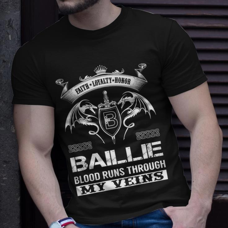 Baillie Blood Runs Through My Veins Unisex T-Shirt Gifts for Him