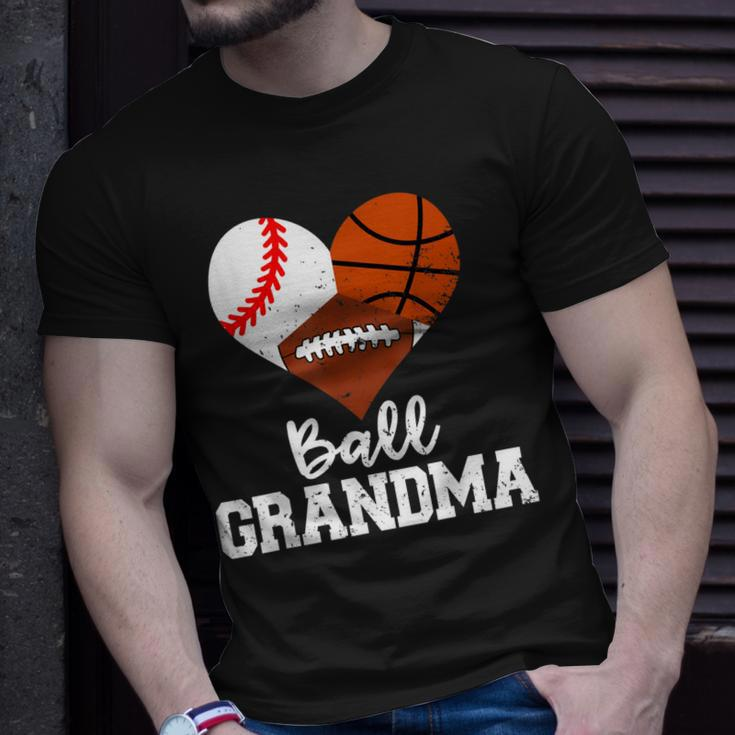 Ball Grandma Funny Baseball Basketball Football Unisex T-Shirt Gifts for Him