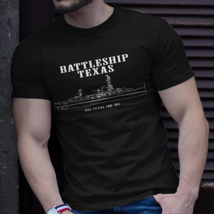 Battleship Texas Uss Texas Bb-35 T-Shirt Gifts for Him