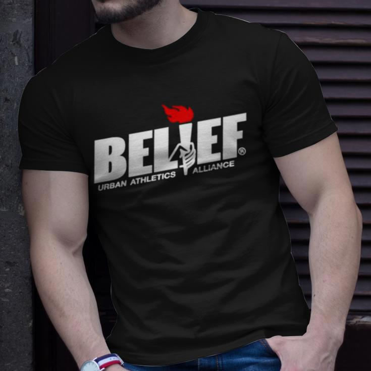 Belief Urban Athletics Alliance Unisex T-Shirt Gifts for Him