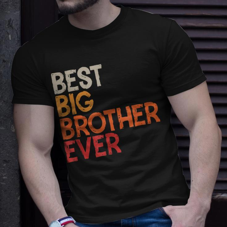 Best Big Brother Ever Sibling Vintage Distressed Big Brother Unisex T-Shirt Gifts for Him