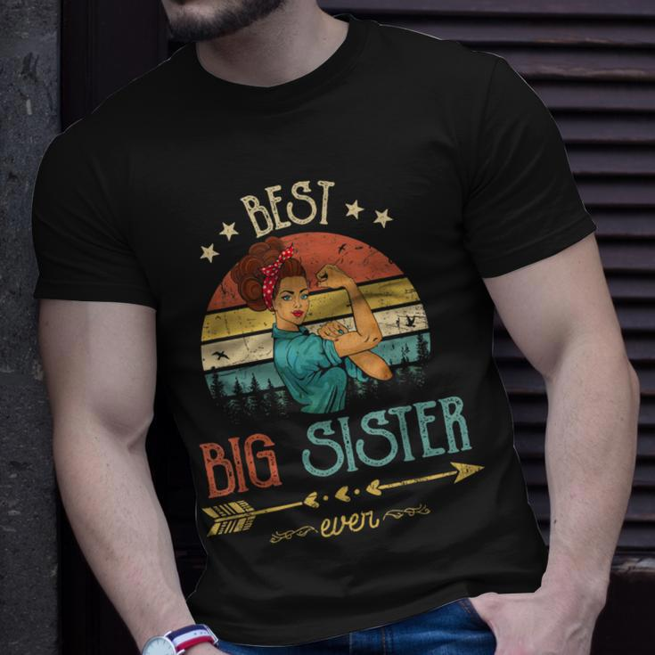 Best Big Sister Ever Women Rosie Vintage Retro Decor Sister Unisex T-Shirt Gifts for Him