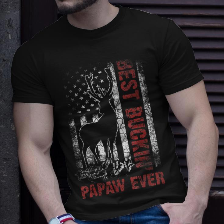 Best Buckin Papaw Ever Deer Hunting Bucking Fathers Day Unisex T-Shirt Gifts for Him