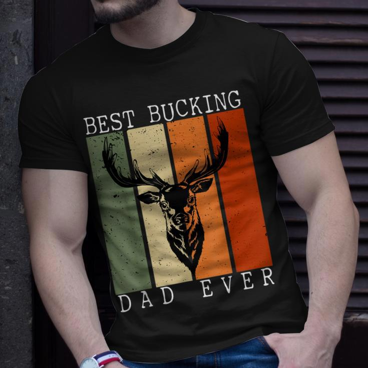 Best Bucking Dad Ever Vintage Deer Hunting Lover Hunters Unisex T-Shirt Gifts for Him
