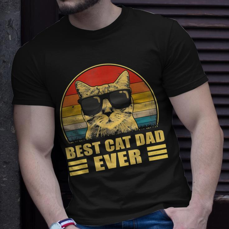Best Cat Dad Ever Bump Fit Fathers Day Gift Daddy For Men Unisex T-Shirt Gifts for Him