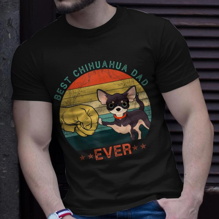 Best Chihuahua Dad Ever Vintage Dog Dad Gift Fathers Day Gift For Mens Unisex T-Shirt Gifts for Him