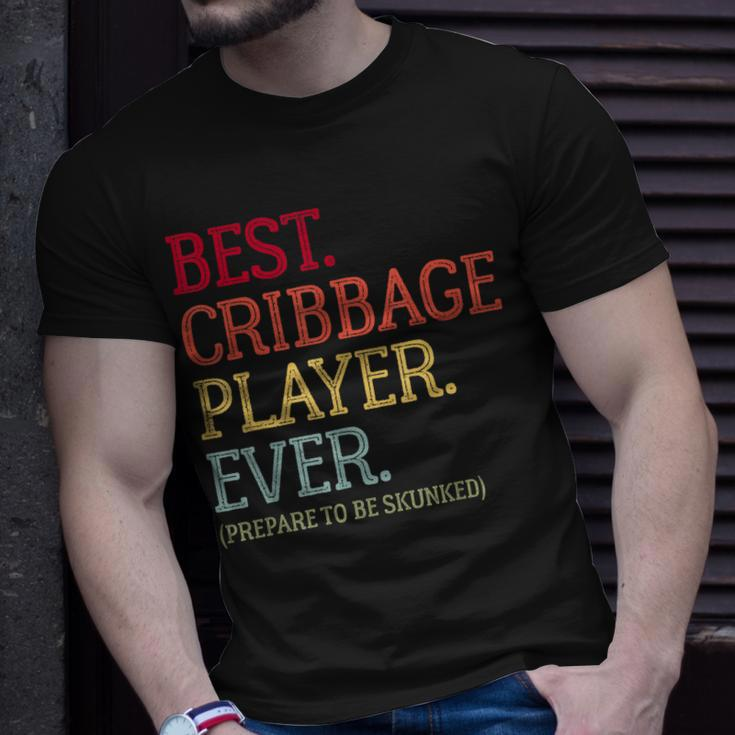 Best Cribbage Player Ever Prepare To Be Skunked Vintage Unisex T-Shirt Gifts for Him