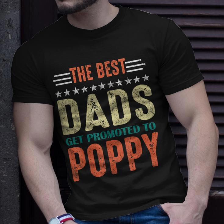 Best Dads Get Promoted To Poppy New Dad 2020 Unisex T-Shirt Gifts for Him