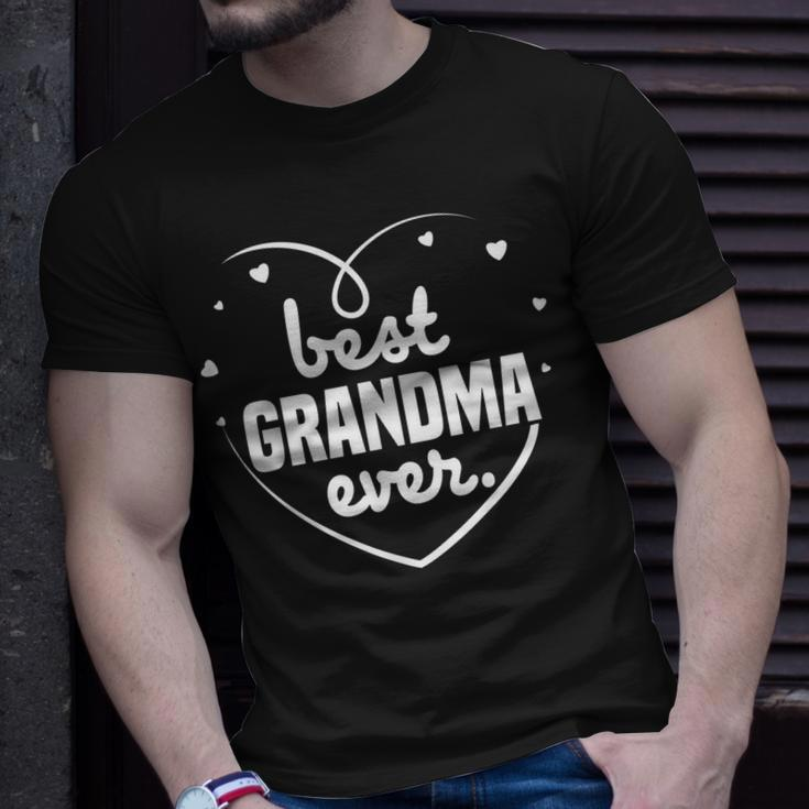 Best Grandma Ever Grandma Mothers Day Hearts Birthday Gifts Unisex T-Shirt Gifts for Him