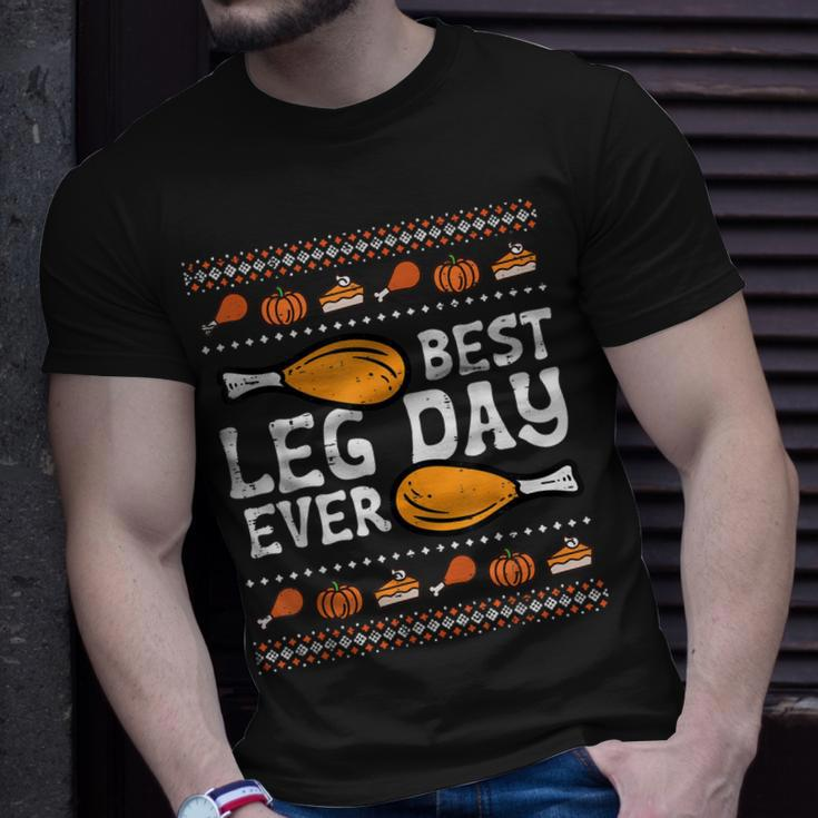 Best Leg Day Ever Turkey Funny Thanksgiving Men Women Kids Unisex T-Shirt Gifts for Him