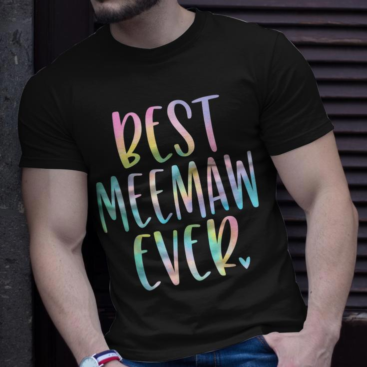 Best Meemaw Ever Gifts Grandma Mothers Day Tie Dye Unisex T-Shirt Gifts for Him