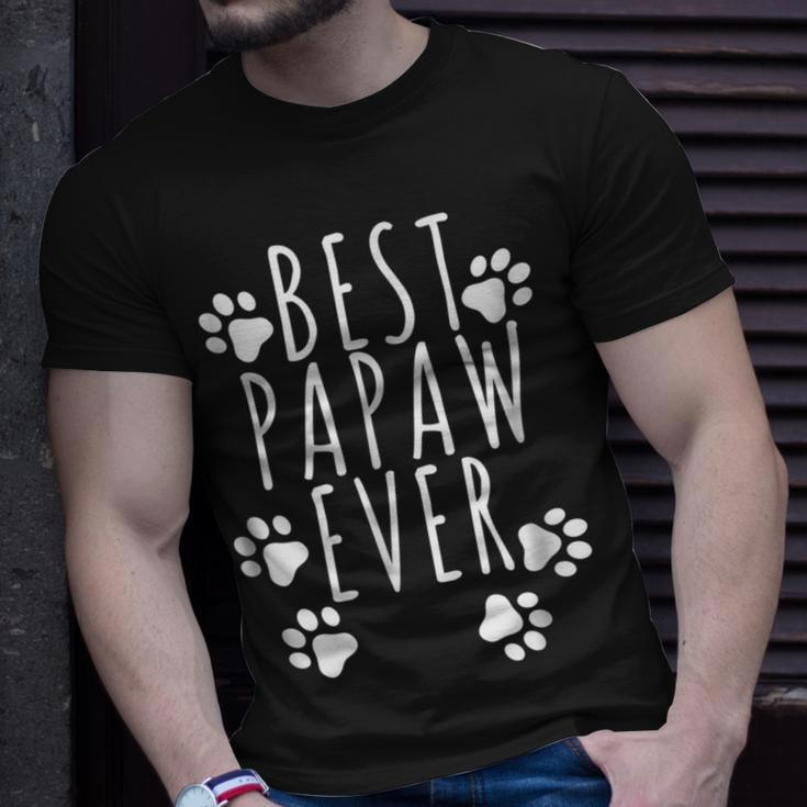 Best Papaw Dog Dad Ever Fathers Day Cute Fathers Unisex T-Shirt Gifts for Him