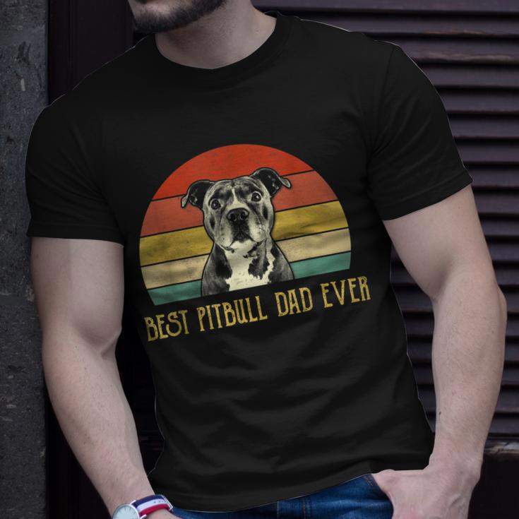 Best Pitbull Dad Ever Pitbull Dog Lovers Fathers Day T-Shirt Gifts for Him