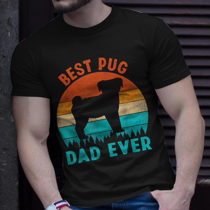 Best Pug Dad Ever Funny Gifts Dog Animal Lovers Walker Cute Unisex T-Shirt Gifts for Him
