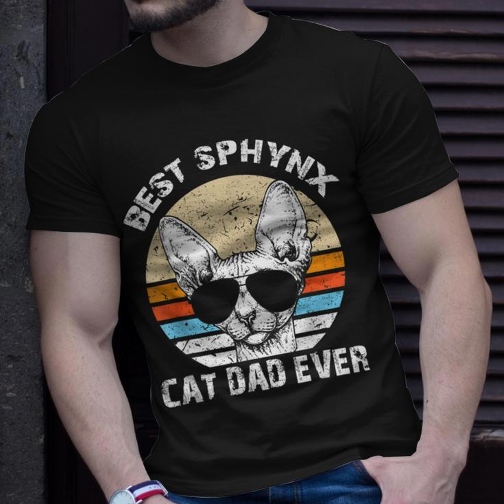 Best Sphynx Cat Dad Hairless Cat Father Mens Jt Unisex T-Shirt Gifts for Him