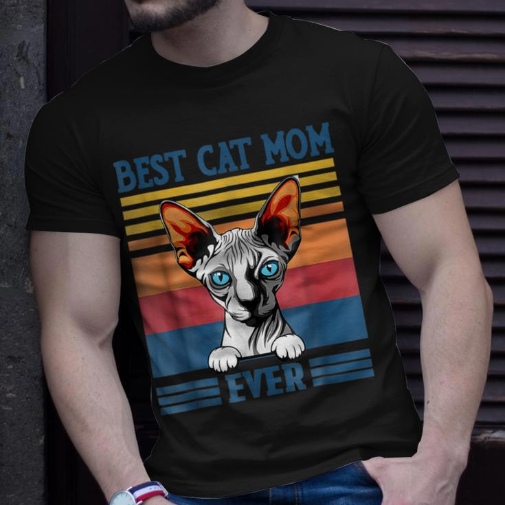 Best Sphynx Mom Ever Funny Hairless Cat Lover Vintage Unisex T-Shirt Gifts for Him