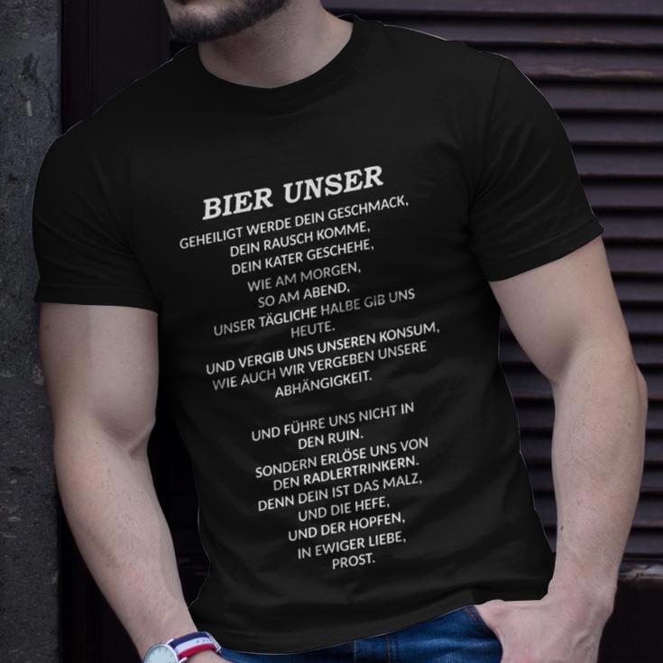 Bier Unser Lustiges T-Shirt, Parodie Gebet für Bierfans Geschenke für Ihn