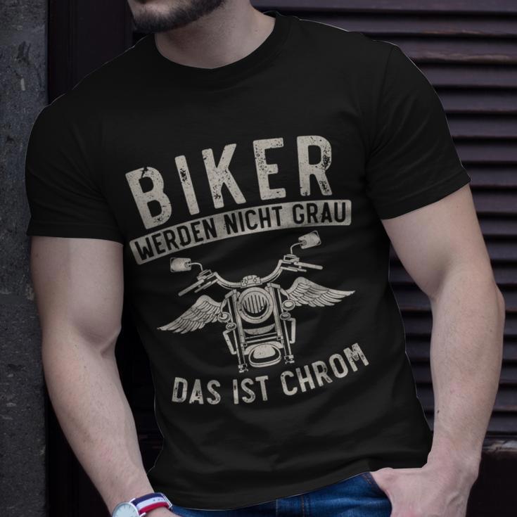 Biker Werden Nicht Grau Das Ist Chrom Lustiges Motorrad T-Shirt Geschenke für Ihn