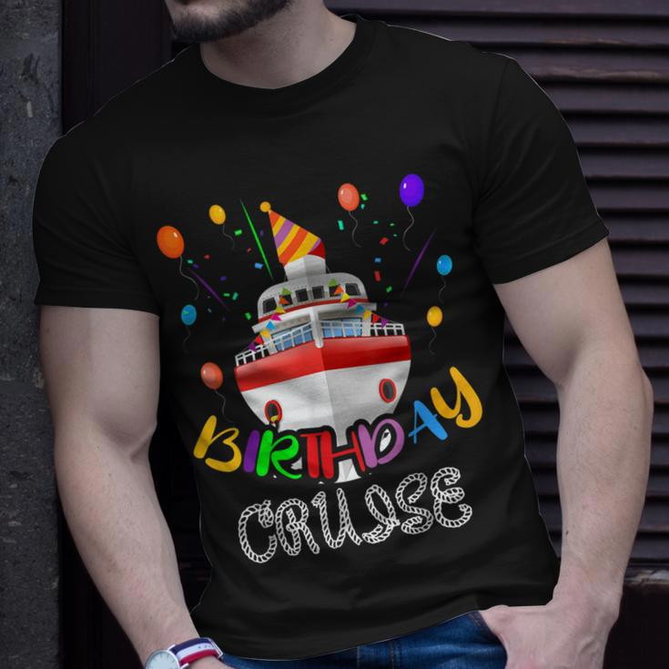 Birthday Cruise Cruising Bday Party Ocean Ship Cake Unisex T-Shirt Gifts for Him
