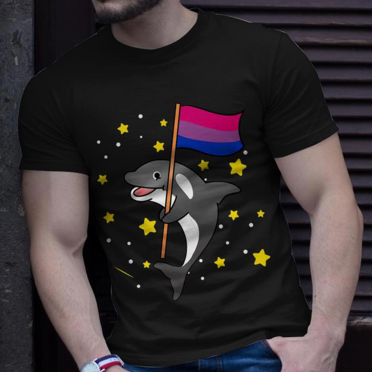 Bisexual Pride Orca Bisexual Unisex T-Shirt Gifts for Him