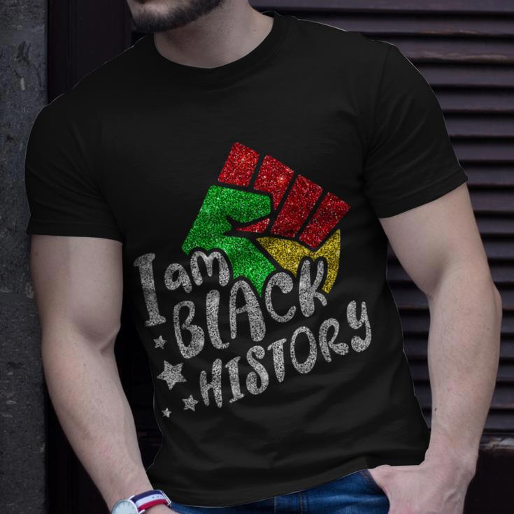I Am Black Woman Blm Melanin Educated Black History Month T-Shirt Gifts for Him
