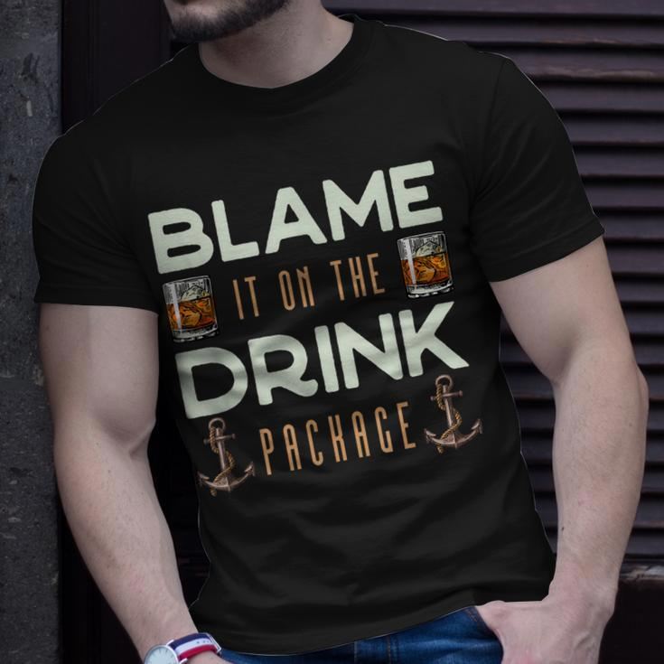 Blame It On The Drink Package Cruise T-Shirt Gifts for Him