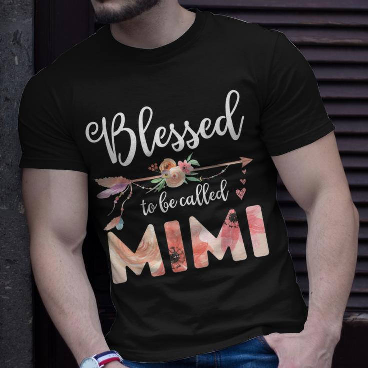 Blessed Mimi Floral Grandma Mothers Day Gift Gift For Womens Unisex T-Shirt Gifts for Him