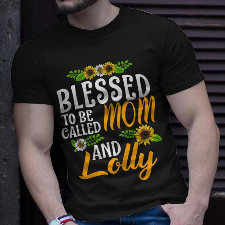 Blessed To Be Called Mom And Lolly Thanksgiving Christmas Gift For Womens Unisex T-Shirt Gifts for Him