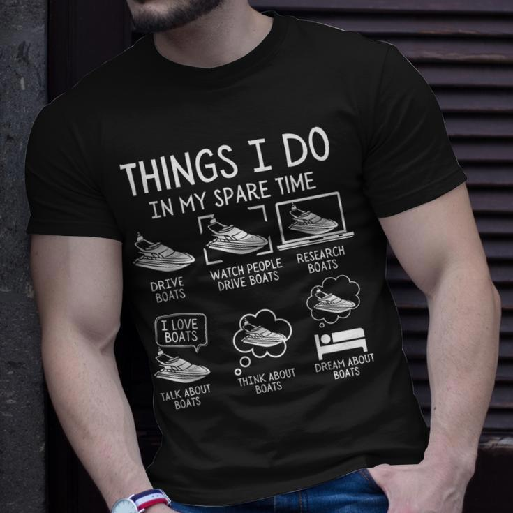 Boat Things I Do In My Spare Time Boating Lovers T-Shirt Gifts for Him