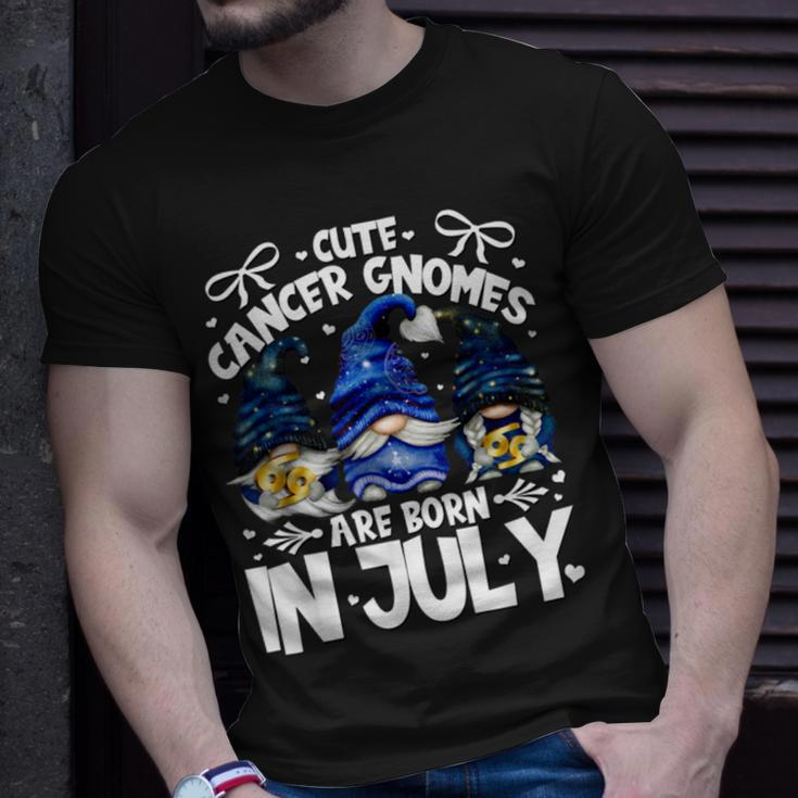 Born In July Zodiac Sign Cancer Mom And Dad Birthday Gnomes Bbjxqn Unisex T-Shirt Gifts for Him