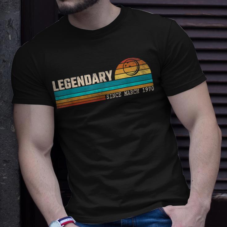 Bowlingspieler Legende Seit März 1970 Geburtstag T-Shirt Geschenke für Ihn