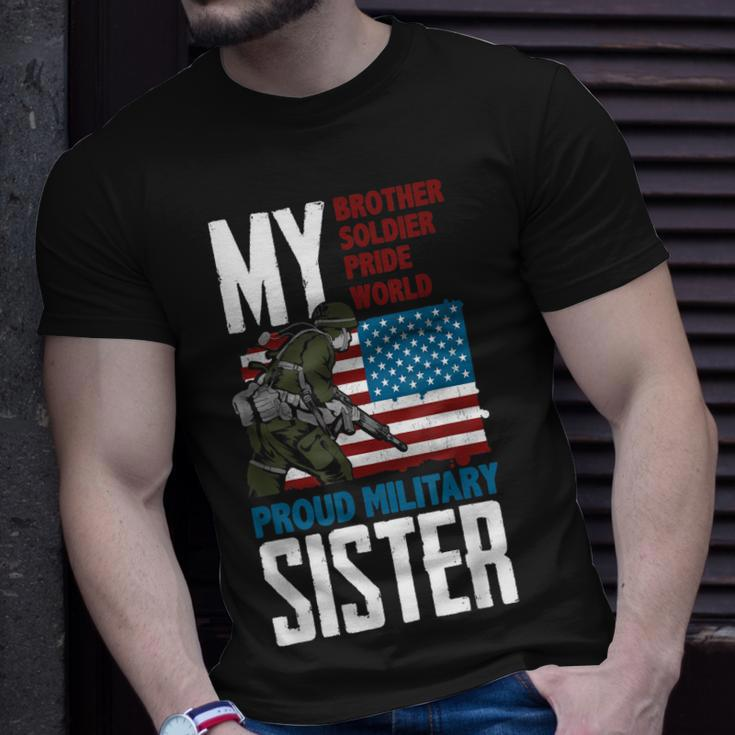 Brother My Soldier Hero Proud Military Sister - Veteran T-shirt Gifts for Him