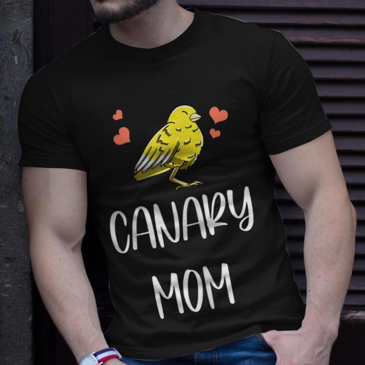 Canary Mom Leaf Pattern Cool Fowl Finch Pet Bird Lover Gift Gift For Womens Unisex T-Shirt Gifts for Him