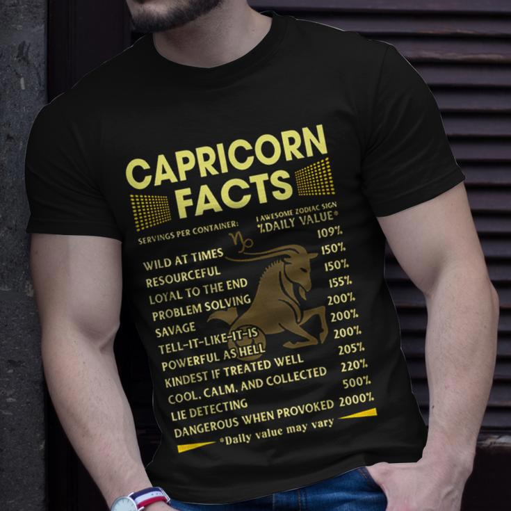 Capricorn Facts Zodiac Funny Capricorn Birthday Gift Unisex T-Shirt Gifts for Him