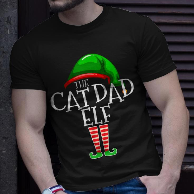Cat Dad Elf Group Matching Family Christmas Daddy Men T-shirt Gifts for Him