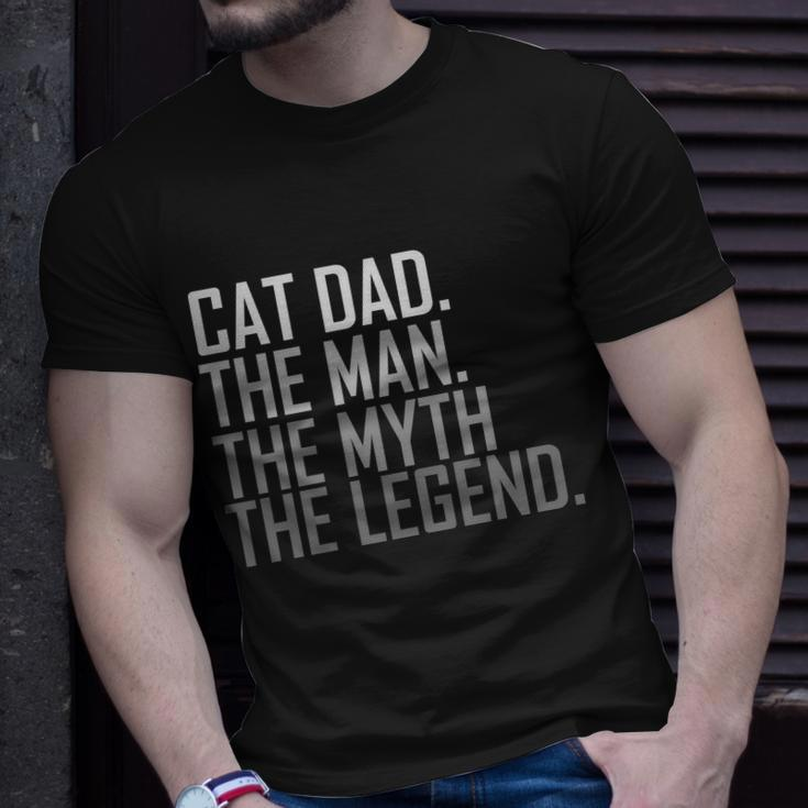 Cat Dad The Man Myth Legend V2 Unisex T-Shirt Gifts for Him