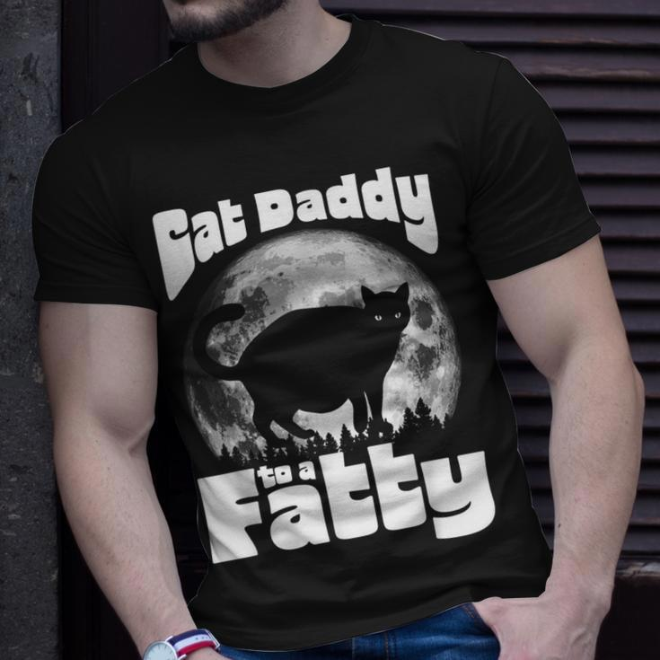 Cat Daddy To A Fatty Vintage Full Moon & Chonk Dad T-Shirt Gifts for Him