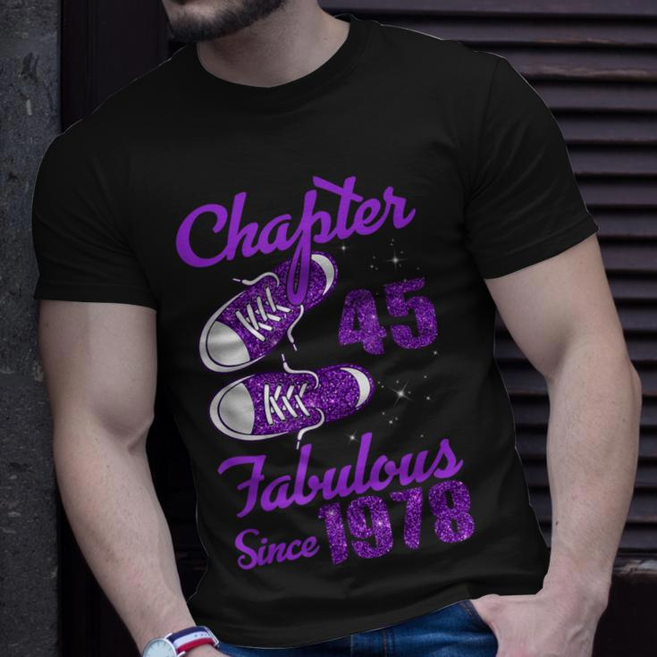 Chapter 45 Fabulous Since 1978 Purple 45Th Birthday Unisex T-Shirt Gifts for Him