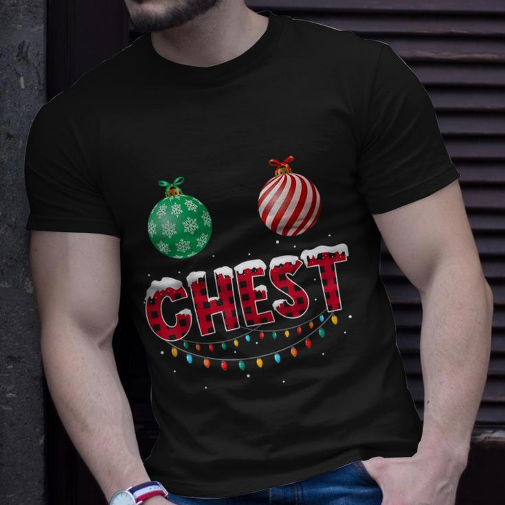 Chest Nuts Christmas Shirt Funny Matching Couple Chestnuts Unisex T-Shirt Gifts for Him