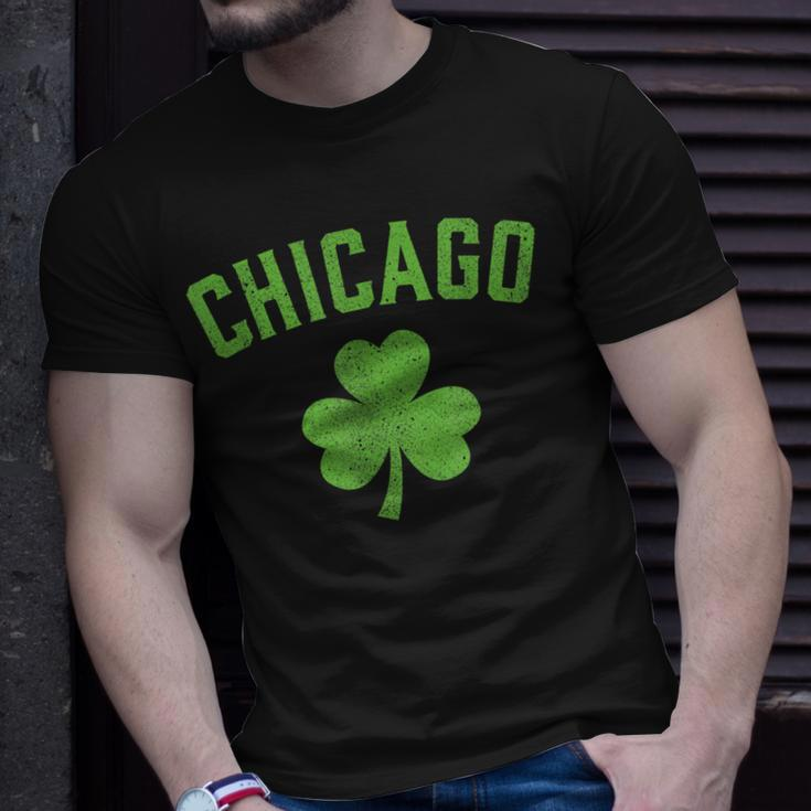 Chicago St Patricks Day Pattys Day Shamrock T-shirt Gifts for Him