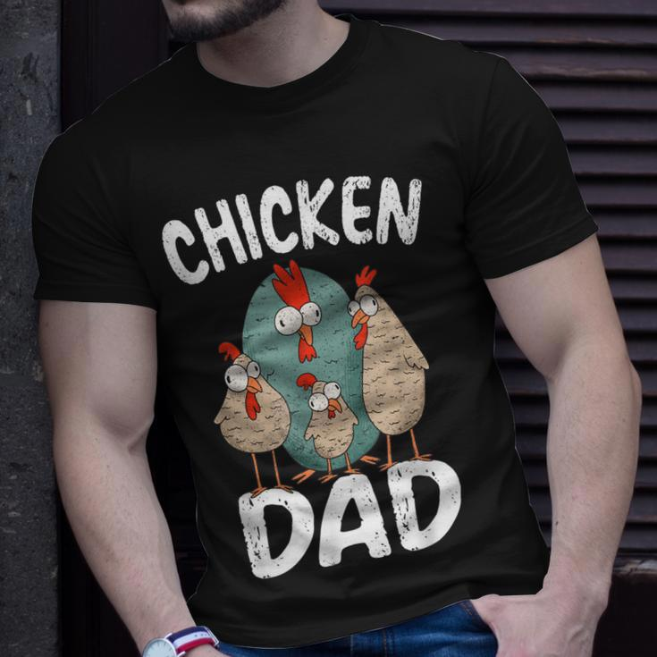 Chicken Dad Funny Fathers Day Men Kids Unisex T-Shirt Gifts for Him