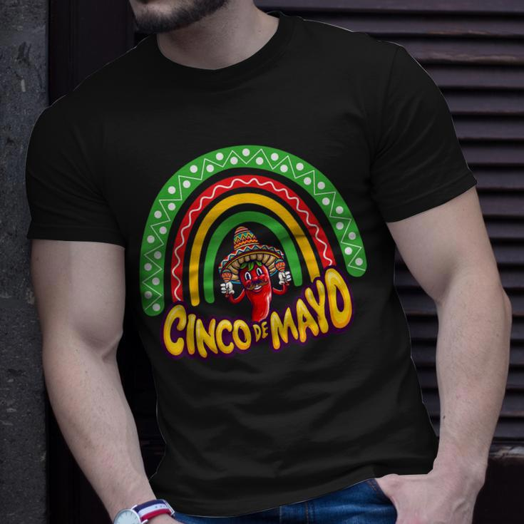Cinco De Mayo Surprise 5 De Mayo Viva Mexico Sombrero Maraca Unisex T-Shirt Gifts for Him
