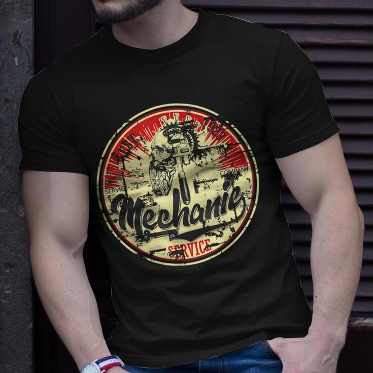 Classic Retro Vintage Aged Look Cool Mechanic Engineer Unisex T-Shirt Gifts for Him