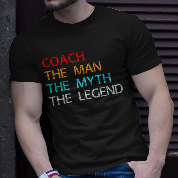 Coach The Man The Myth The Legend Unisex T-Shirt Gifts for Him